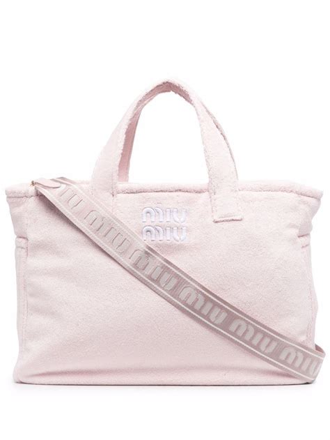 Miu Miu Terry Cloth Tote Bag .